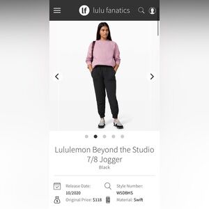 lululemon athletica Black Joggers